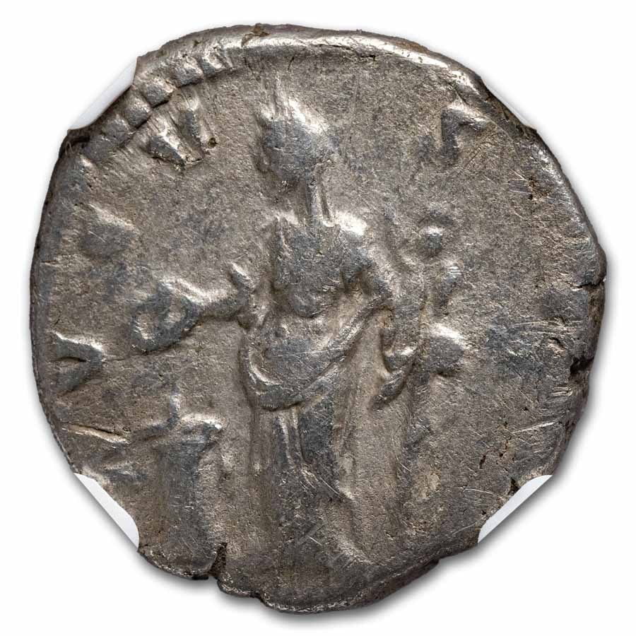 Roman AR Denarius Faustina Sr. (138-140/1 AD) Fine NGC (Random)
