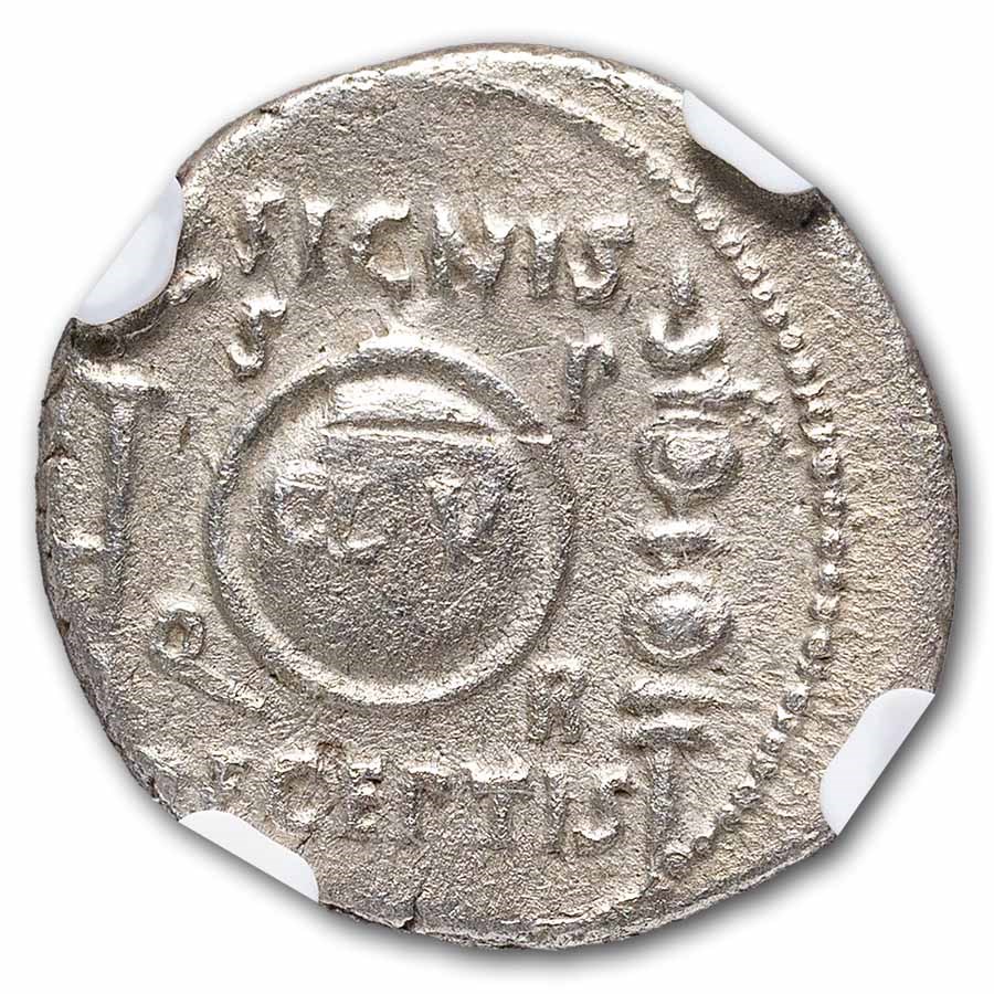 Roman AR Denarius Augustus (27 BC-14 AD) AU NGC (RIC I 86a)