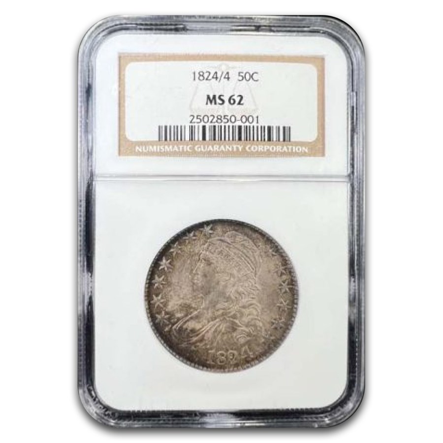 1824/4 Capped Bust Half Dollar MS-62 NGC