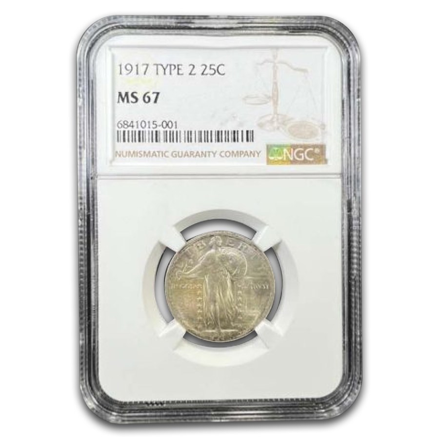1917 Standing Liberty Quarter Type-II MS-67 NGC