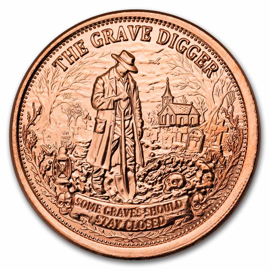 1 oz Copper Round - Contagion: The Grave Digger
