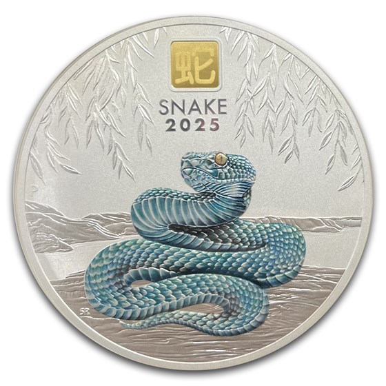 2025 Aus 1 kilo Silver Lunar Snake BU MS-70 NGC FR (Gold Privy)