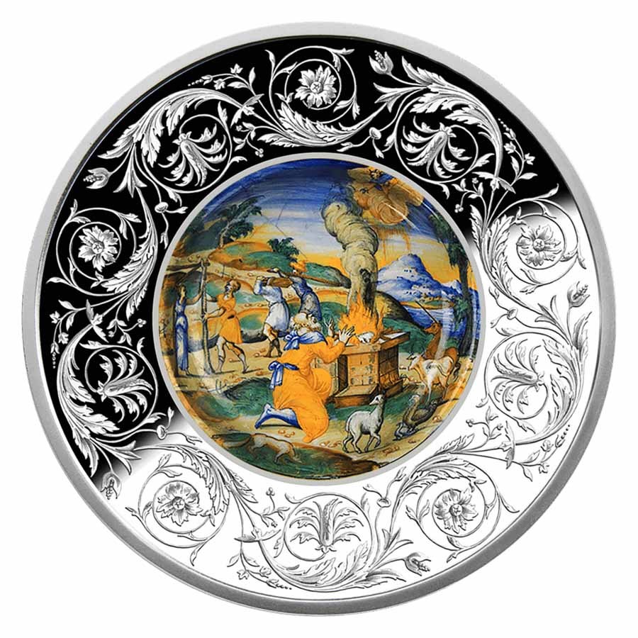 2026 Malta 1 oz Silver Maiolica; The Sacrifice of Noah