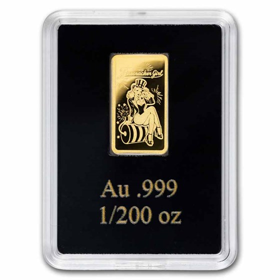 2026 Liberia 1/200 oz Gold Firecracker Girl Coin Bar
