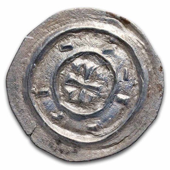 Kingdom of Hungary Silver Denar Stephen II (1116-31 AD) MS-61 NGC