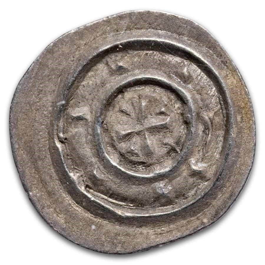 Kingdom of Hungary Silver Denar Stephen II (1116-31 AD) AU-58 NGC