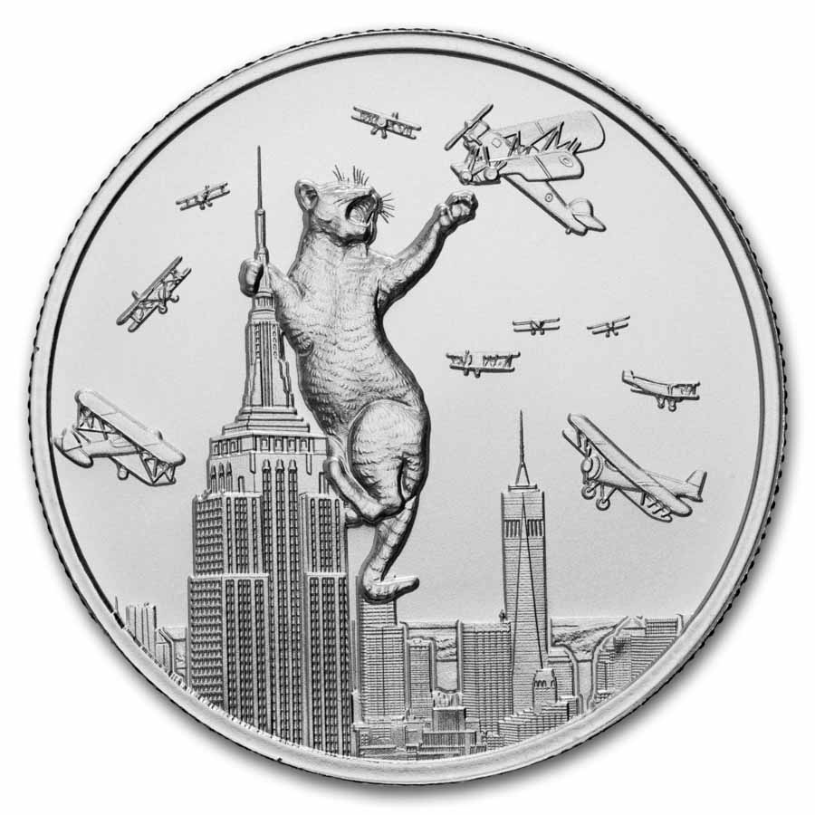 1 oz Silver Round - King Cat (Purrfectly Silver Series)