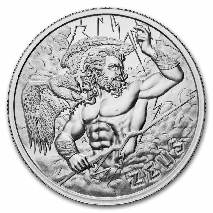 1 oz Silver Round - Zeus (Greek Mythology Series)