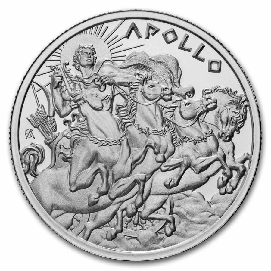 1 oz Silver Round - Apollo (Greek Mythology Series)