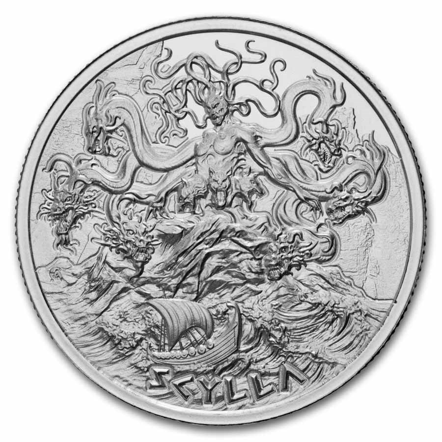 1 oz Silver Round - Scylla (Greek Mythology Series)