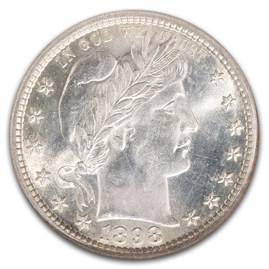 1898-S Barber Quarter MS-67 PCGS