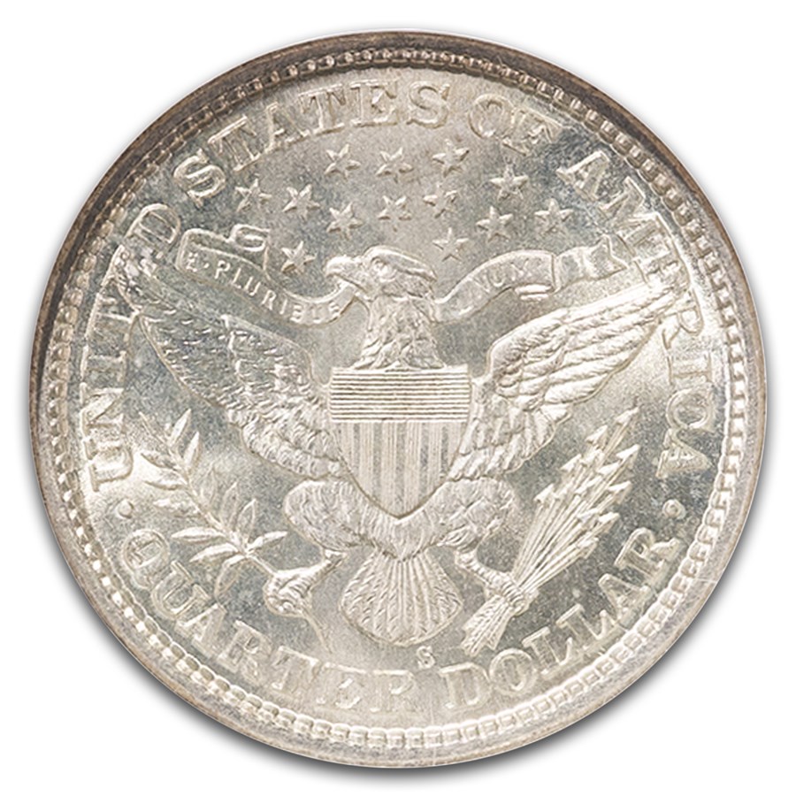 1898-S Barber Quarter MS-67 PCGS