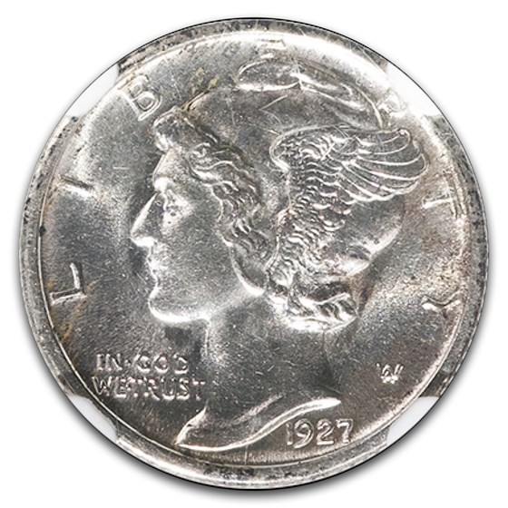1927-S Mercury Dime MS-66+ NGC (FB)