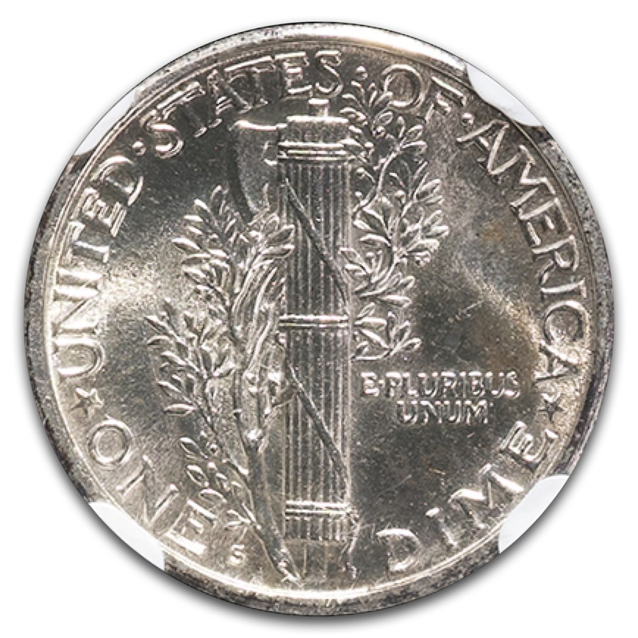 1927-S Mercury Dime MS-66+ NGC (FB)