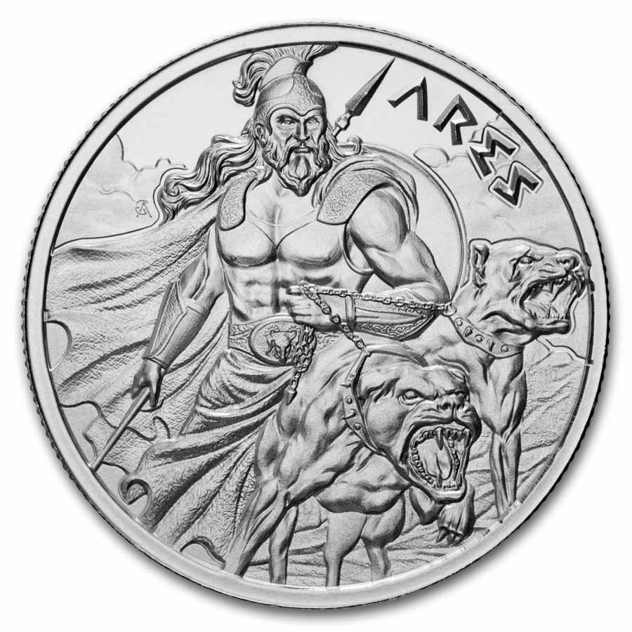 1 oz Silver Round - Ares (Greek Mythology Series)