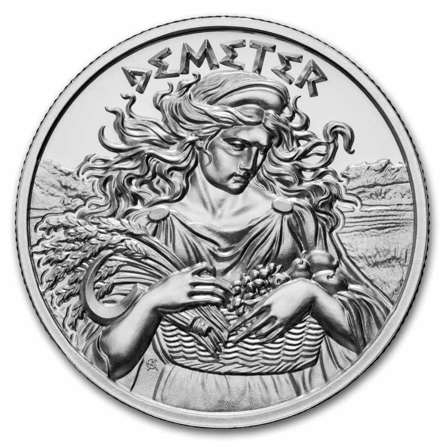 1 oz Silver Round - Demeter (Greek Mythology Series)