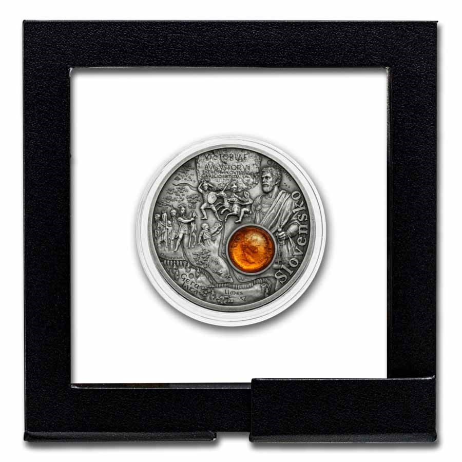 2026 Niue Silver Antique Amber Route: Slovakia (w/ Box & COA)