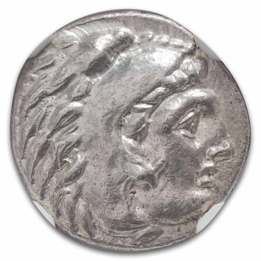 Macedonia AR Silver Drachm Philip III (323-317 BC) XF NGC (4/3)