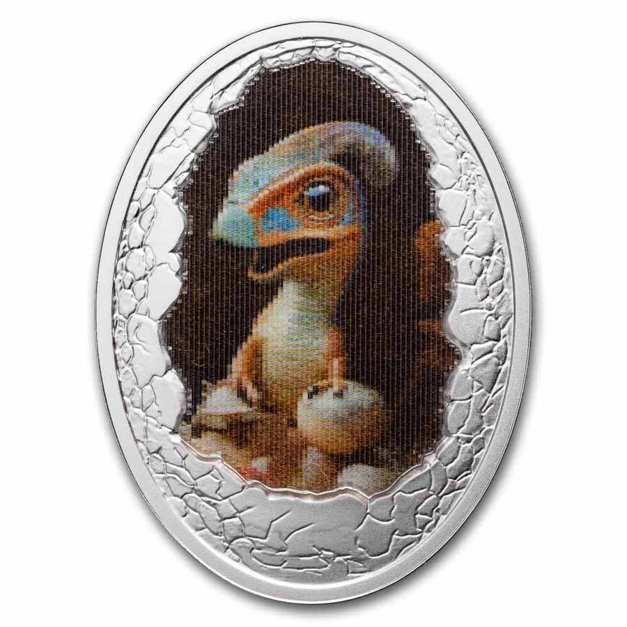 2025 Republic of Cameroon Silver Dinosauria: Parasaurolophus
