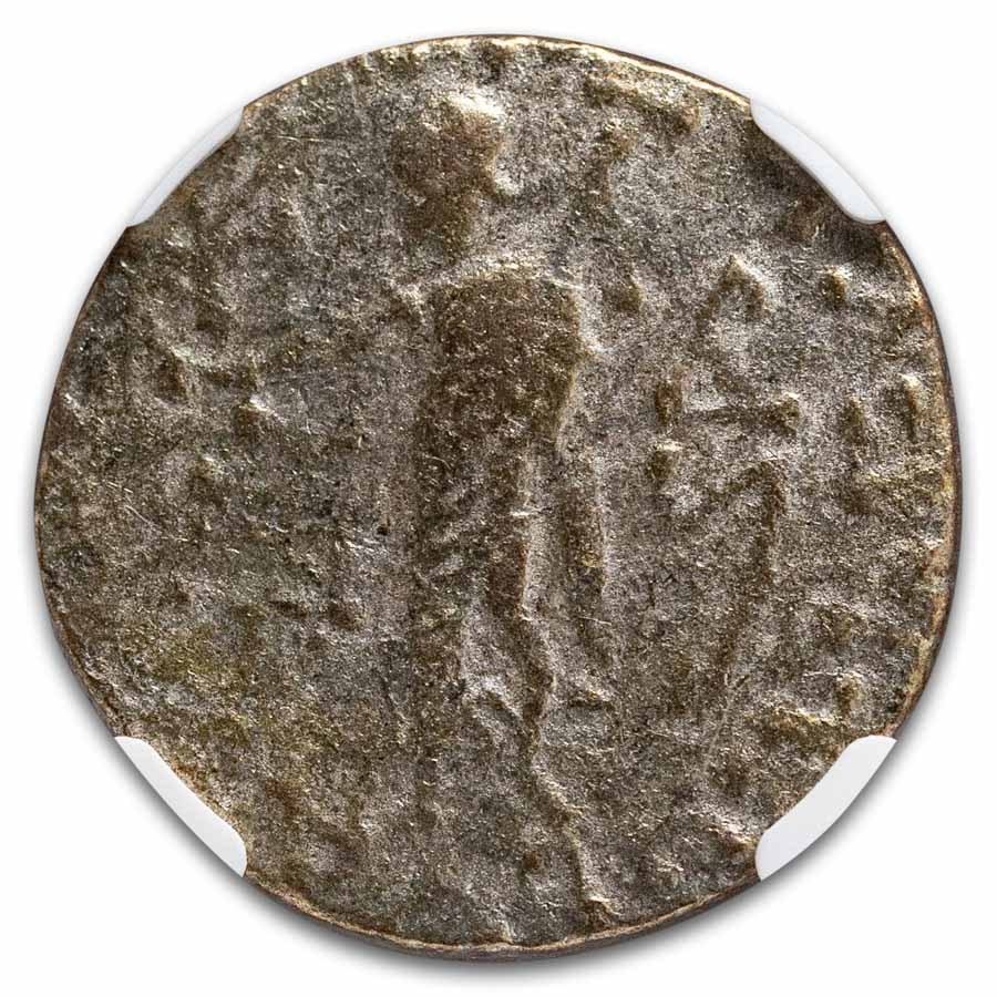 Indo-Scythian AR Tetradrachm Azes I/II c.58 BC VG NGC