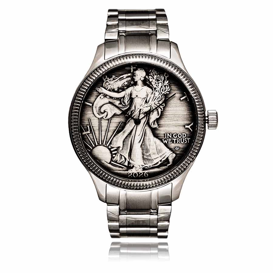 2026 Men's Antiqued 1 oz Silver Eagle Stainless Steel Watch