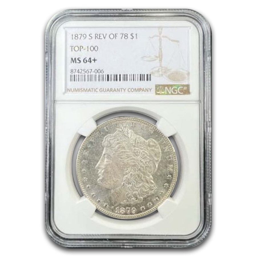 1879-S Morgan Dollar Rev of 78 MS-64+ NGC (Top-100)