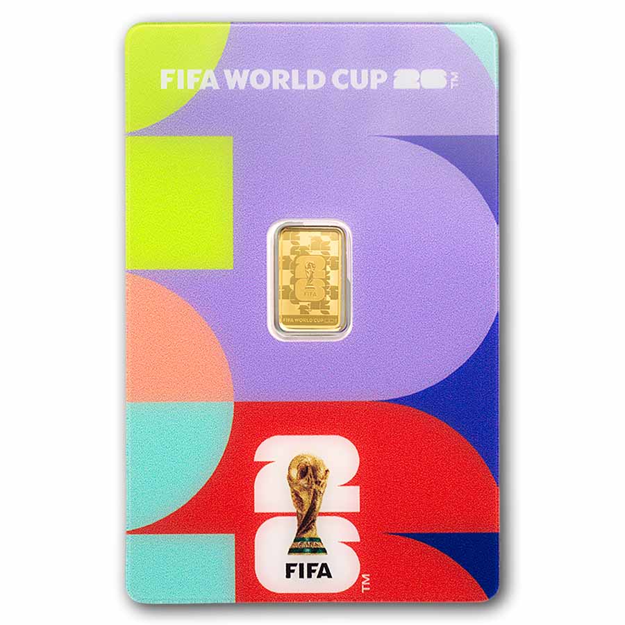 1 gram Gold Bar - PAMP FIFA™ 2026 World Cup (w/Assay & Sleeve)
