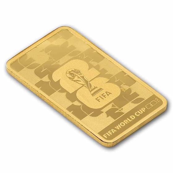 1 gram Gold Bar - PAMP FIFA™ 2026 World Cup (w/Assay &amp; Sleeve)