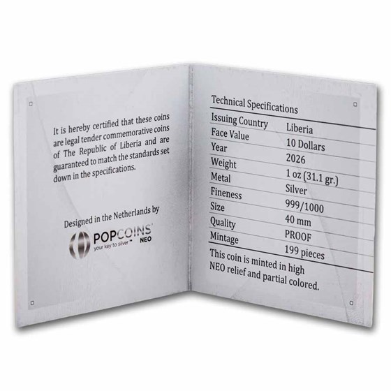2026 Liberia 1 oz Silver Good &amp; Evil: Angel &amp; Devil (Box &amp; COA)