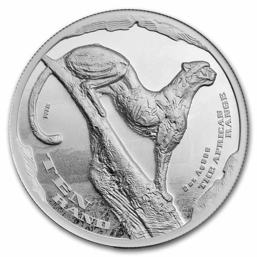 2026 South Africa 2 oz Silver The African Range: Cheetah Survey