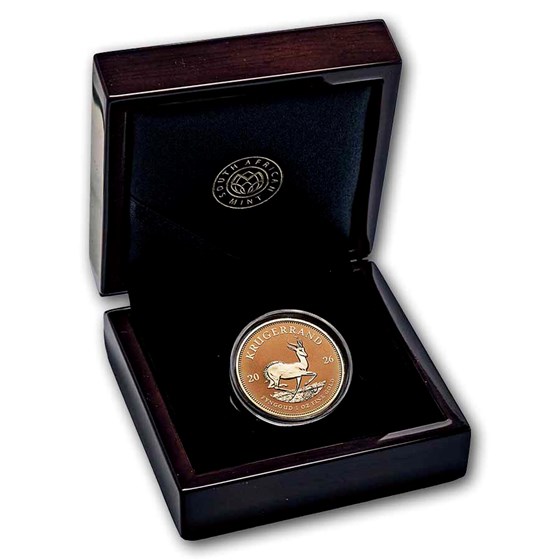 2026 South Africa 1 oz Reverse Proof Gold Krugerrand (Box &amp; COA)