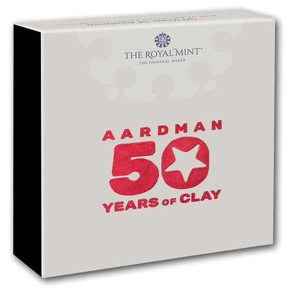 2026 Great Britain Aardman 50p Silver Proof Color Coin