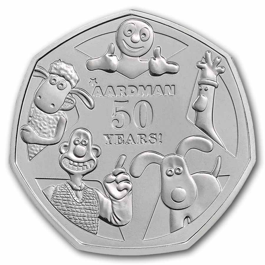 2026 Great Britain Aardman 50p BU Coin