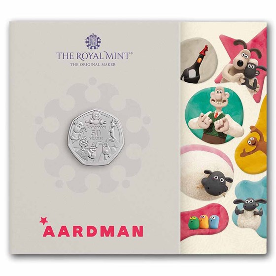 2026 Great Britain Aardman 50p BU Coin