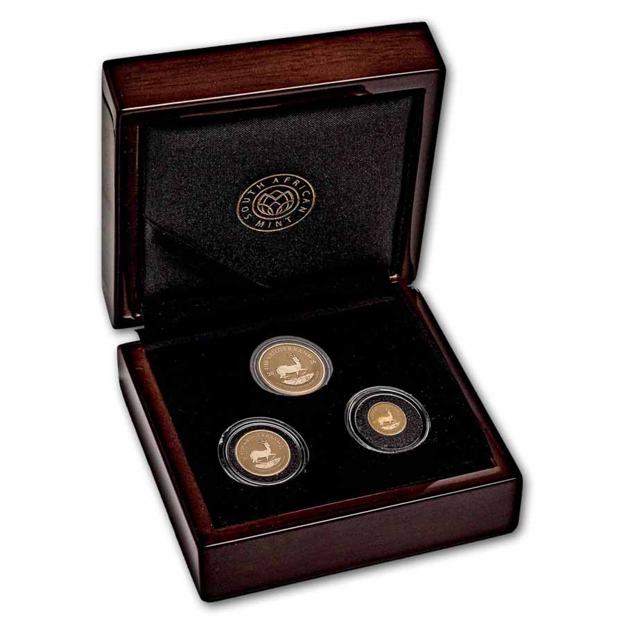 2026 South Africa 3-coin Gold Krugerrand Fractional Reverse Set
