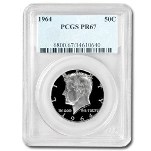 1964 Kennedy Half Dollar PR-67 PCGS