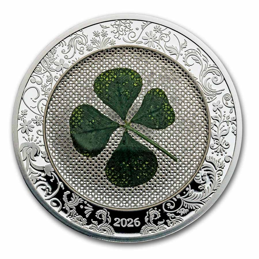 2026 Cook Islands 1 oz Silver $5 Four-Leaf Clover Ounce of Luck