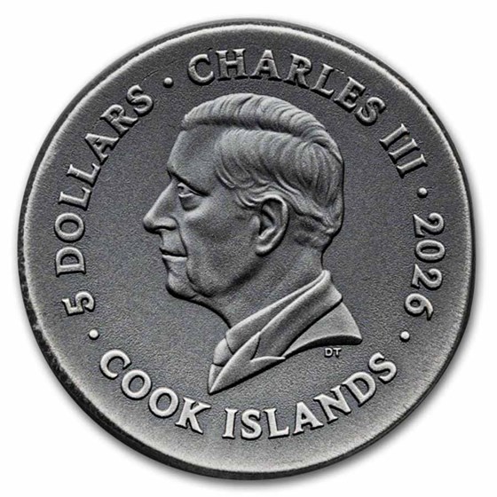 2026 Cook Islands 1 oz Silver Antique Krios (with Box &amp; COA)