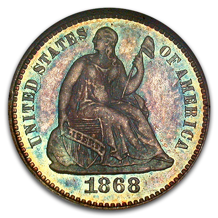 1868 Liberty Seated Half Dime PF-67 NGC CAC