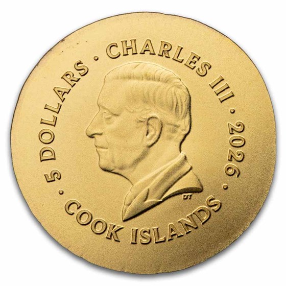 2026 Cook Islands 1/2 gram Gold Krios (with COA)