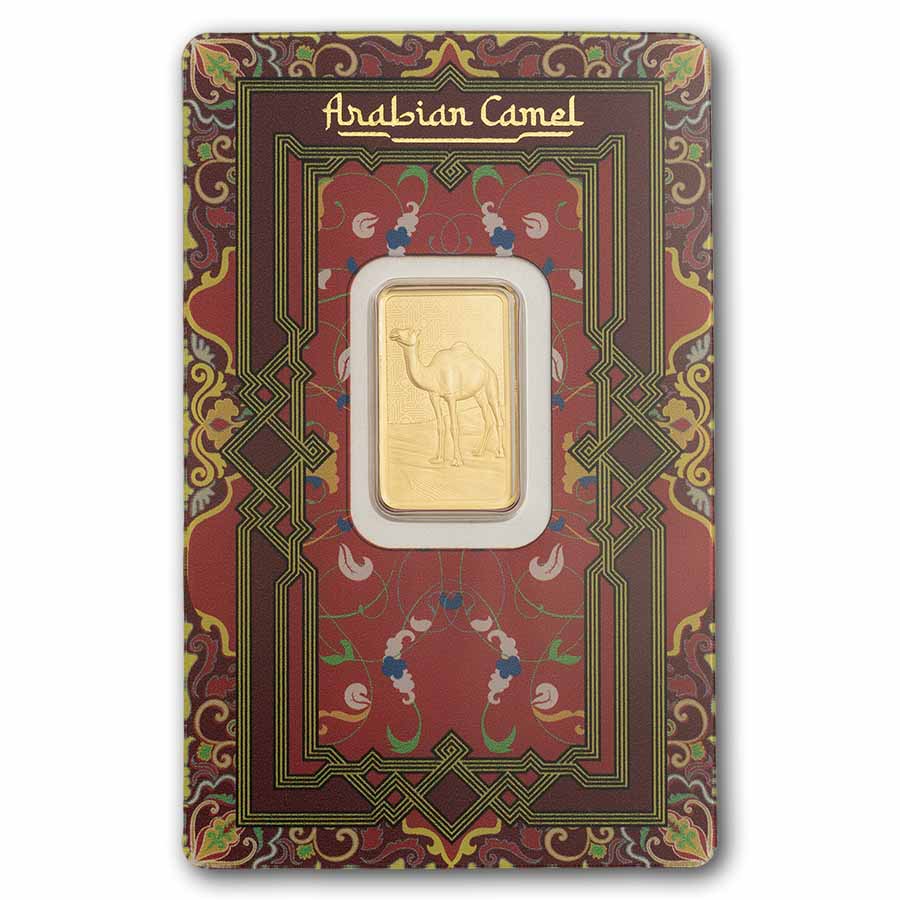 5 gram Gold Bar - PAMP Suisse Arabian Camel (In Assay w/ Frame)