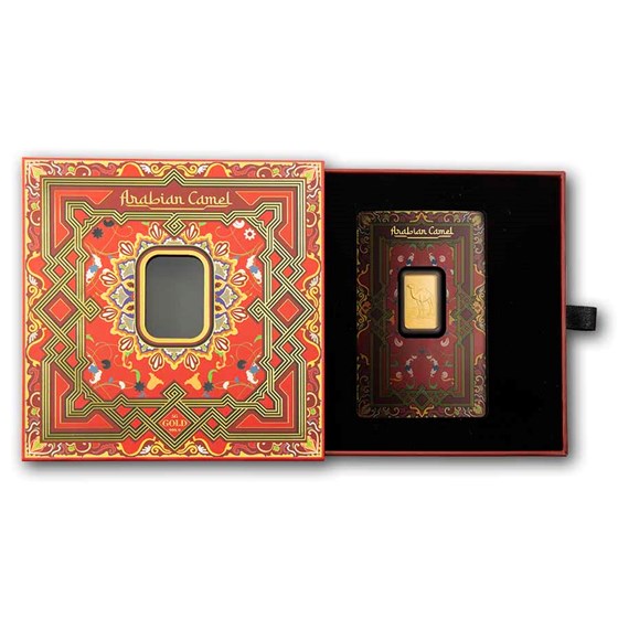 5 gram Gold Bar - PAMP Suisse Arabian Camel (In Assay w/ Frame)
