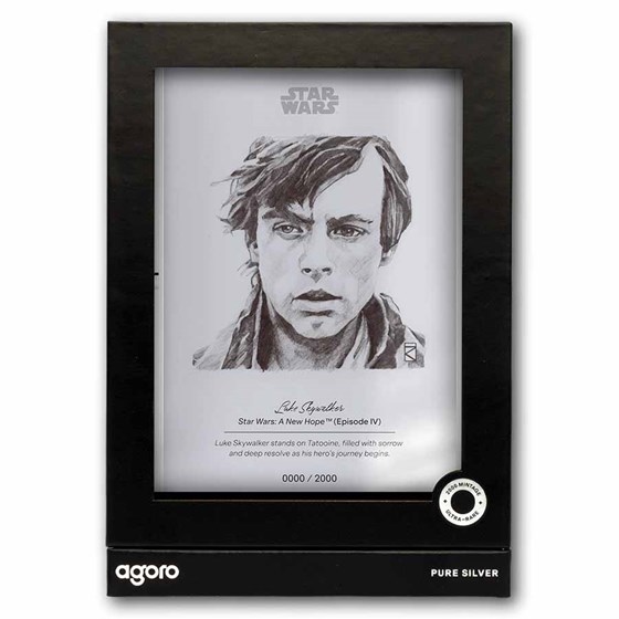 2026 Niue 5 g Silver $1 Star Wars Sketch Art: Luke Skywalker