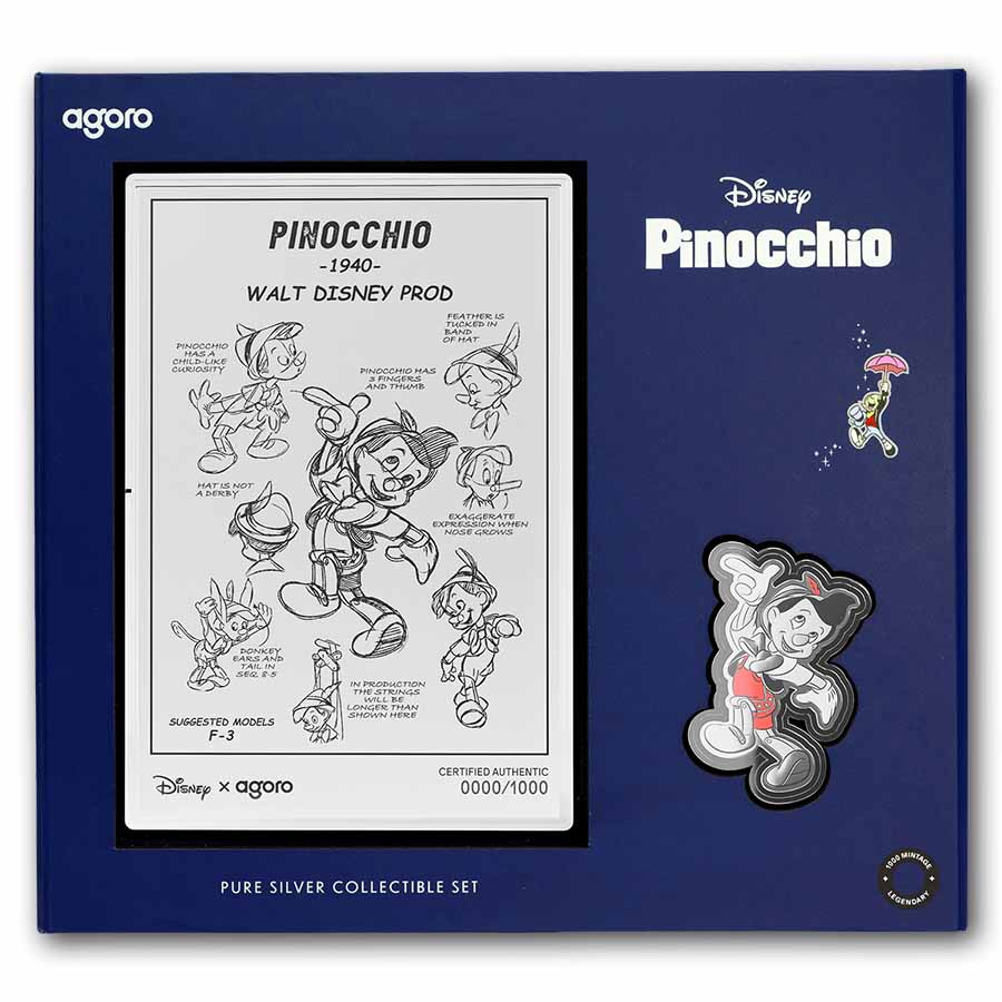 2026 Niue 3/4oz + 5g Silver $2 Disney: Pinocchio Collectible Set