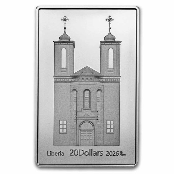 2026 Liberia 1 oz Silver The Divine Mercy Jesus (w/ Box & COA)
