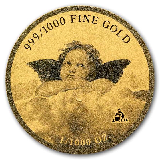 1/1000 oz Gold Round - Guardian Angel II (In Assay)