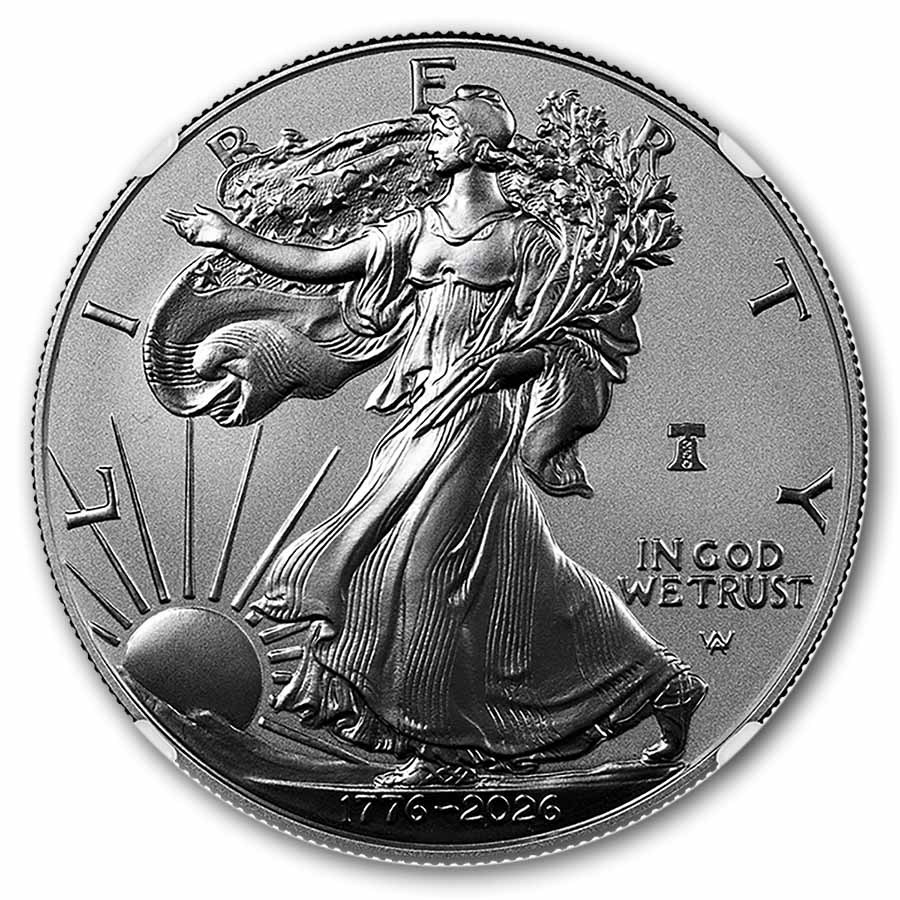 2026-W Burnished Silver Eagle MS-70 NGC (AR, 40th, Enhanced)