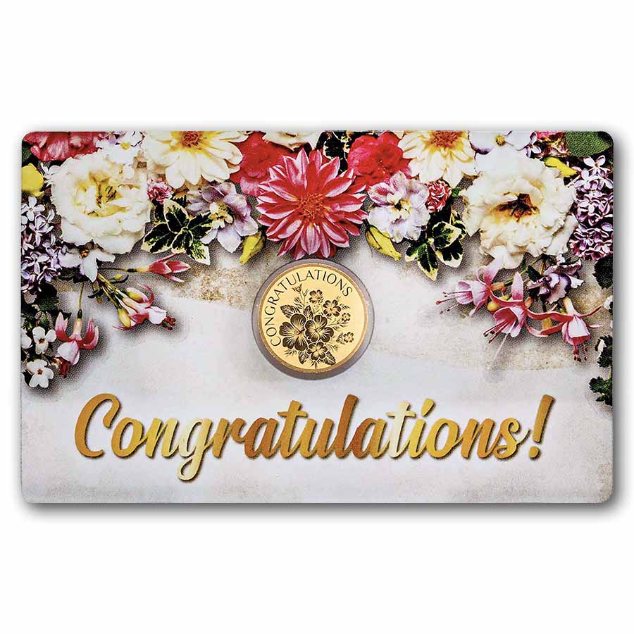 1/1000 oz Gold Round - Congratulations Blume (In Assay)