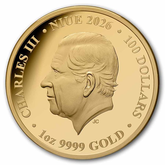 2026 Niue 1 oz Gold Red Back Spider Deadly &amp; Dangerous PF (Box)