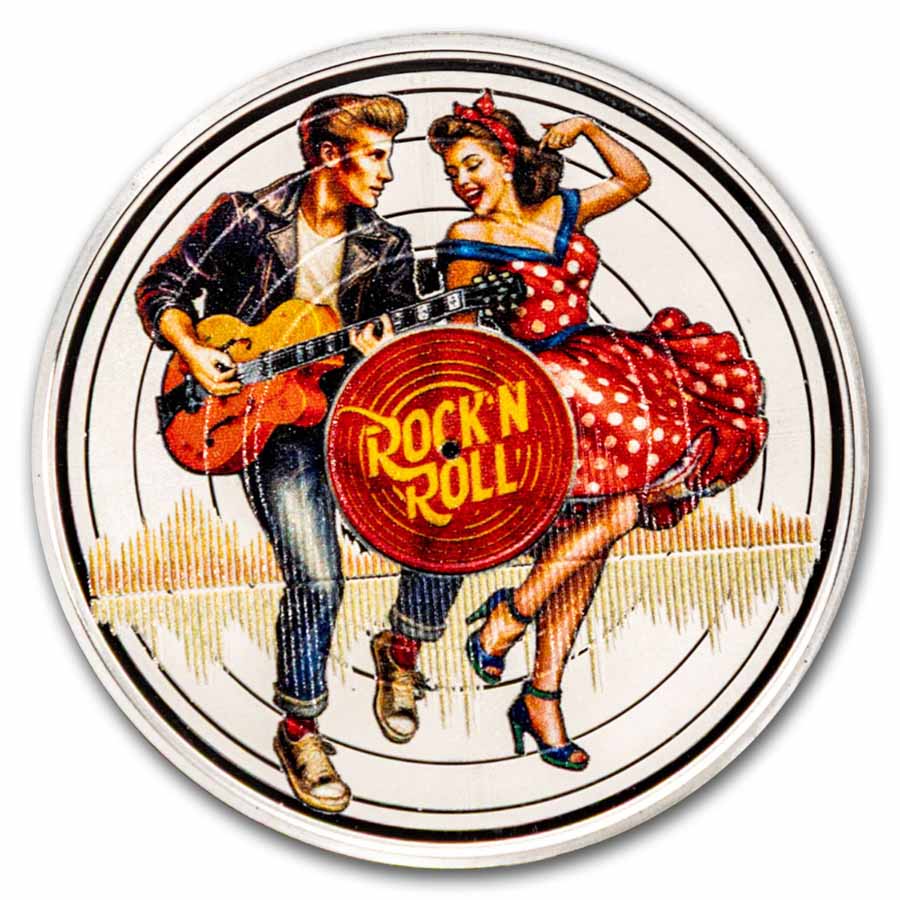 2026 Samoa 1/2 oz Silver Vinyl Groove: Rock 'N' Roll (Box & COA)
